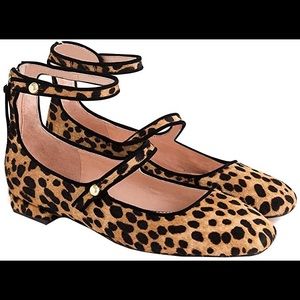 J. Crew Poppy Ballet Flats in Two-Straps leopard